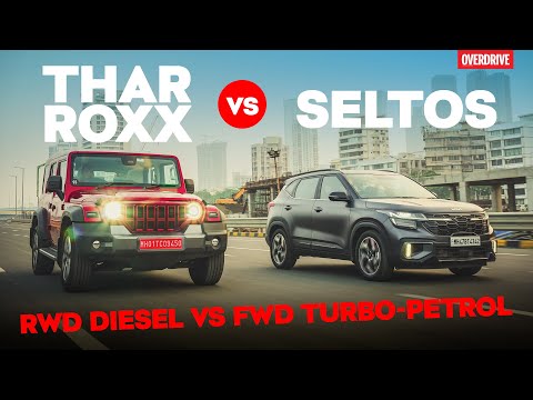 Mahindra Thar Roxx vs Kia Seltos Comparison Review - Which is the better city car? #Overdrive