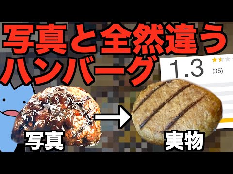 写真と違いすぎるハンバーグ