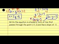 Exploring Linear Equations in Standard Form