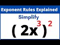 Exponent Rules and Applications