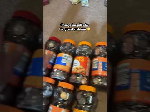 Change jar gifts for his grand children 🥹 #valuablecoins #coin #coins #money #shorts