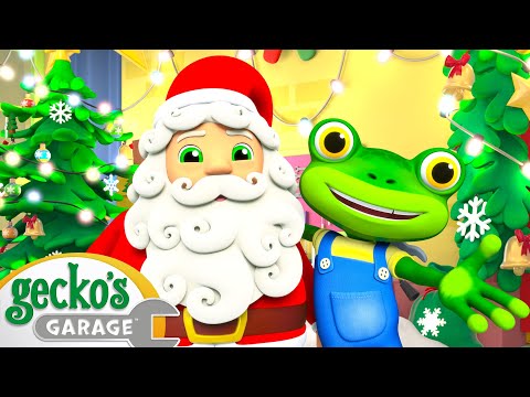 Santa & Gecko's Christmas Crossover | Gecko's Garage | Kids Road Trip! | Kids Songs and Stories