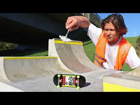 D.I.Y PUBLIC CONCRETE FINGERBOARD PARK! (Part 1)