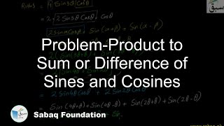 Problem-Product to Sum or Difference of Sines and Cosines