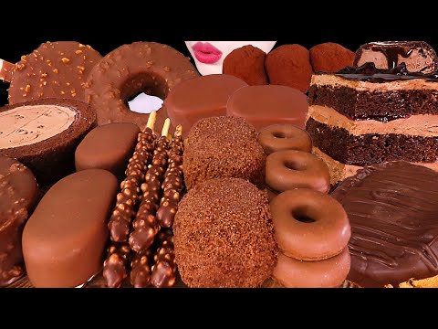 ASMR MUKBANG｜ CHOCOLATE PARTY *ICE CREAM, MOCHI, TICO, CAKE, TWIX COOKIE, MILKA, MALTESERS 초콜릿 먹방