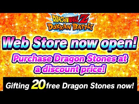 RED ALERT!!!! THE DOKKAN WEB STORE IS NOW LIVE!!! 20 FREE STONES FOR EVEYRONE!! (DBZ: Dokkan Battle)