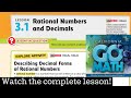 Rational and Decimal Numbers Concepts