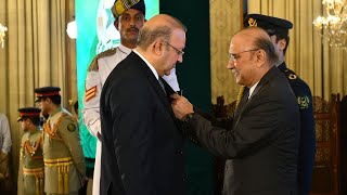 معرکہ حق میں صحافتی خدمات پر صدرمملکت نےصدرسماء ٹی وی ندیم ملک کوتمغہ امتیازسےنوازا