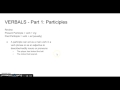 Exploring Verbals in English Grammar