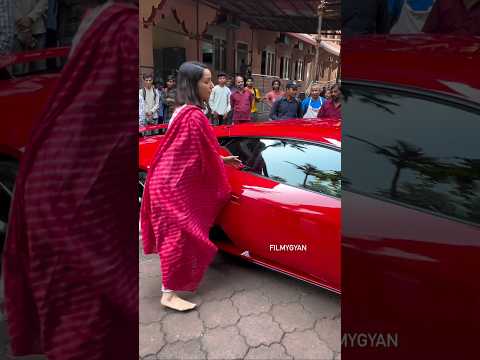 Shraddha Kapoor with her new Lamborghini car #shorts #fatherdaughter #youtubeshorts