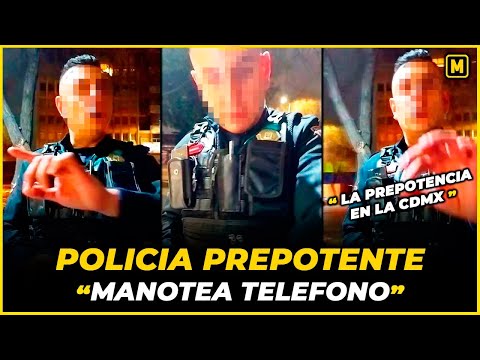 Policía PREPOTENTE de la CDMX intentó ROBAR celular a joven