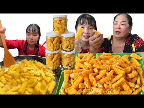 Làm Mứt Khoai Lang Đón Tết | Huỳnh Như Vlogs