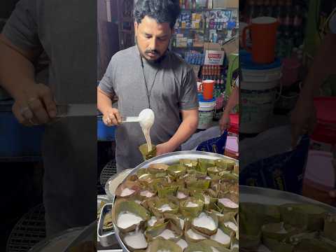 Banana leaf thatte idli making #shorts
