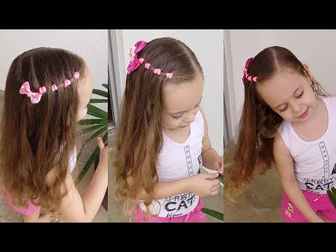 Penteado Infantil rápido com amarradinhos para cabelos curtos e longos