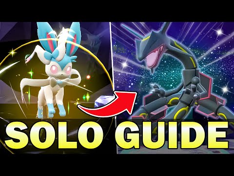 The BEST Pokemon to SOLO 5 Star SHINY RAYQUAZA Tera Raid Event