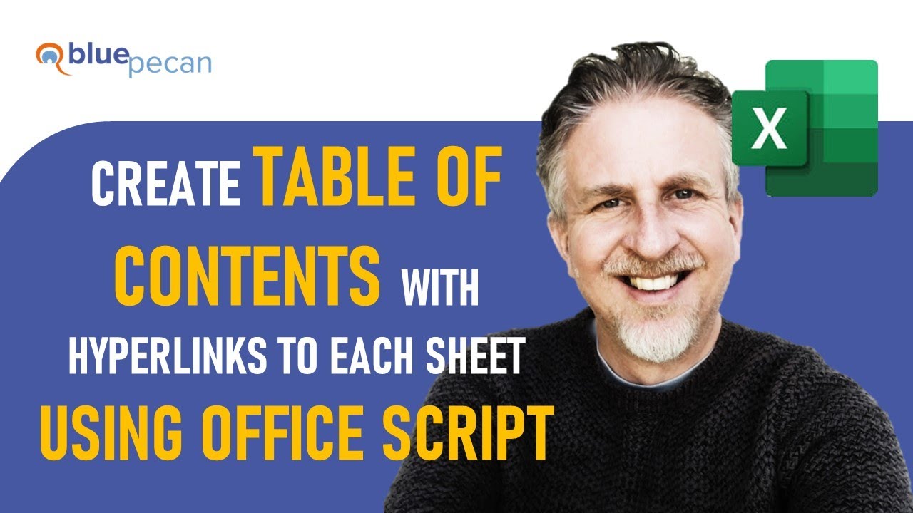 Excel Table of Contents for Sheet Tabs with Hyperlinks | Create Automatically | Office Script Macro