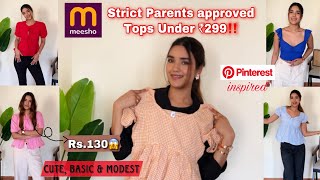 8 Tops from Meesho Under Rs.299😱 Unbelievably cute, Comfortable & Modest Tops for Summers ☀️