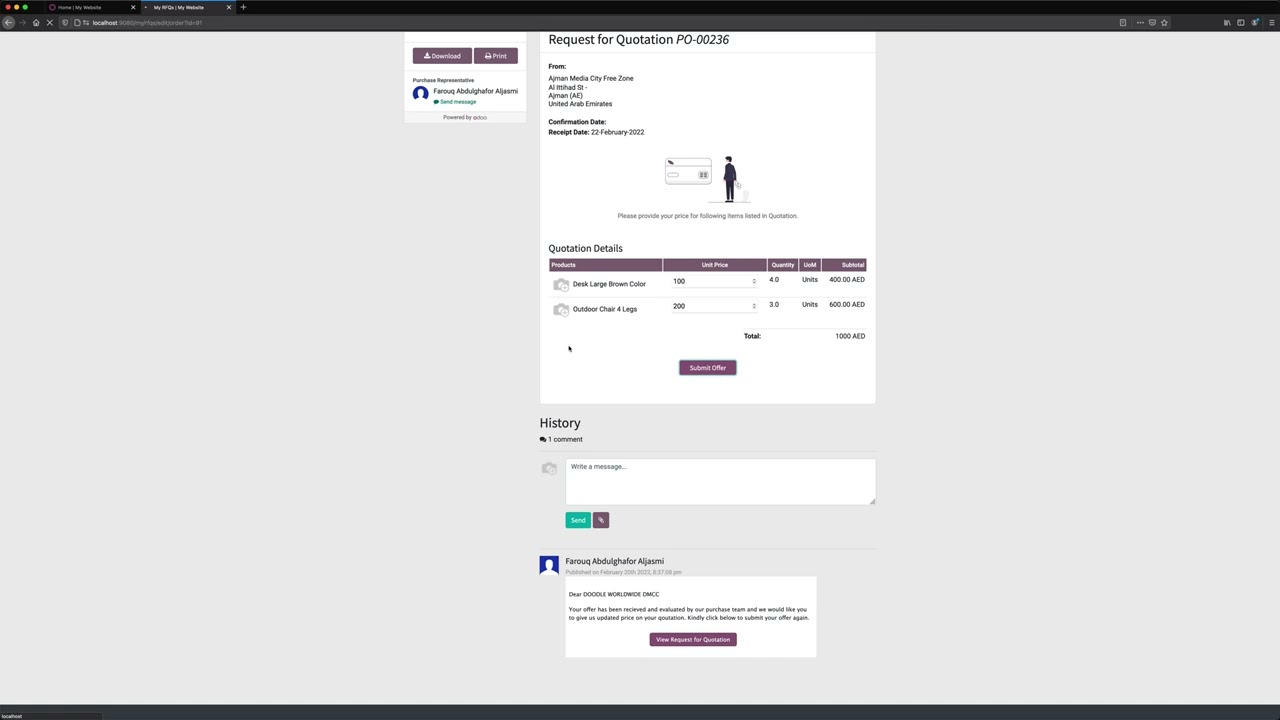 Procurement Process | Odoo ERP | Part 2 | 22.03.2022

CVIT Commitment - Value - Innovation - Technology Facebook: https://www.facebook.com/cvitofficial/ Instagram: ...