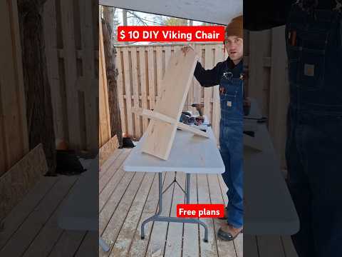 $10 DIY VIKING chair free plans #diyproject #diy #diywoodworking #woodwork #woodworking #chair #reno