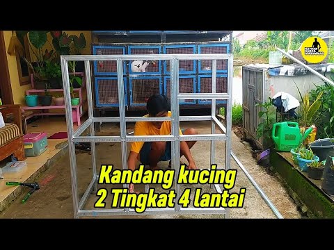 Membuat kandang kucing 2 tingkat dari hollow baja ringan