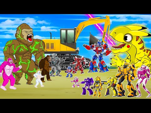 TRANSFORMERS EVOLUTION Autobots Rise of the Dinosaur, Megatron Cyberverse & Robot Cartoon Animation!