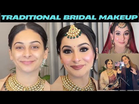 The Magic of Traditional BRIDAL Makeup😍| #uncut #makeuptutorial #sakshigupta