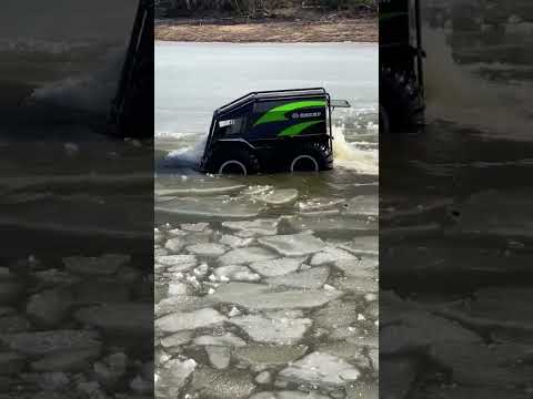 Sherp Flying into Icy River! #sherp #sherpusa #offroad