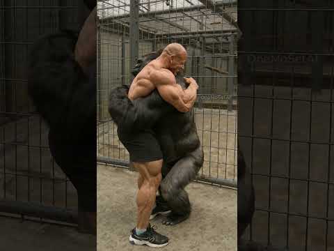 Gorilla vs man!