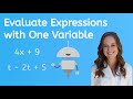 Evaluating Expressions with One Variable