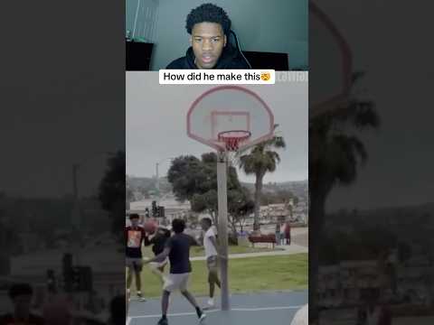 Bro threw up a prayer💀 #basketball #reaction