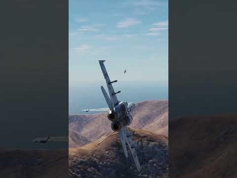 F/A-18 Hornet chases Su-27 Flanker in Starwars Canyon | DCS #shorts