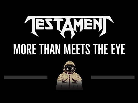 Testament • More Than Meets The Eye (CC) (Remastered Video) 🎤 [Karaoke] [Instrumental Lyrics]