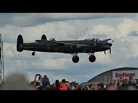 WATCH Lancaster’s Grand Return to Hawarden Airport!  BBMF