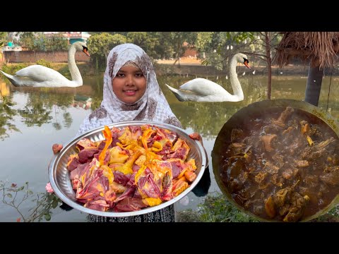 পায়েল আজ প্রথম এত বড়ো রাজঁহাস রান্না করলো l big size dark recipe