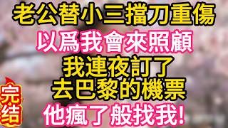 【故事】老公替小三擋刀重傷，以爲我會來照顧，我連夜訂了去巴黎的機票，他瘋了般找我!#故事#言情小說#一口氣看完#爽文