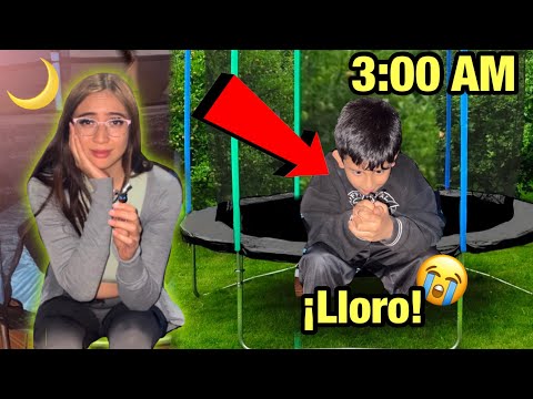 🌙PASAMOS la NOCHE EN UN TRAMPOLÍN☠️ *había un conejo maldito*🚫🐰 |Jaque Argaes