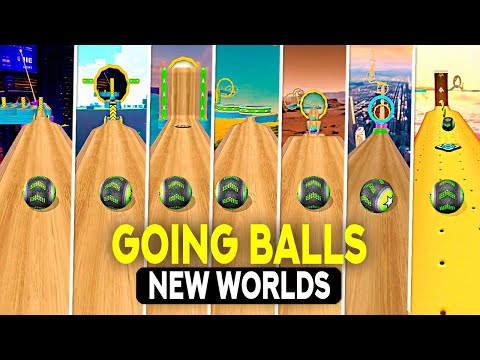 Going Balls - New Worlds Update - All 7 New Maps Portal Race