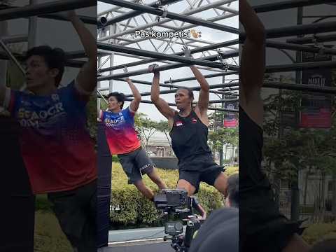 Latihan vs kompetisi🏃🏾🐒 #obstaclesports #ocr #ninjawarrior #parkour #viral #shorts
