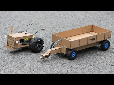 How to make a carboard tractor -  remote control tractor - world most amazing tractor