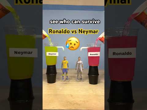 Ronaldo vs Naymer who can survive the water attack? 😱 #ronaldo #neymar #shorts