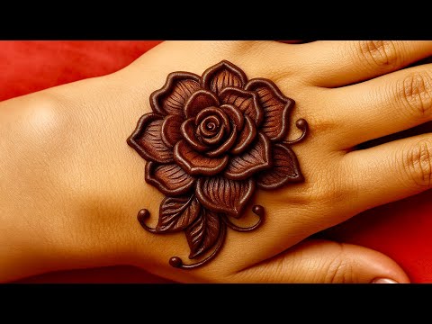 Simple and Easy Mehndi Design | Rose mehndi design tutorial | mehndi design | mehendi design