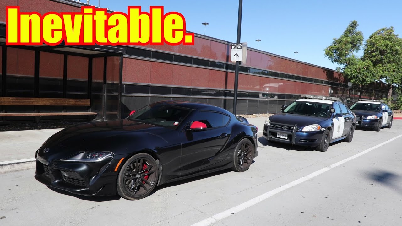 Nevada State Police Pulls over Toyota Supra