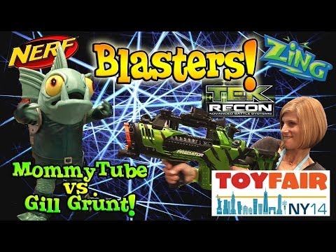BLASTER TIME at the NY TOY FAIR! Nerf, Tek Recon, Zing, Poppers, Super Soaker! 2014