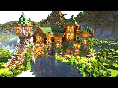 Epic River Base in Minecraft Step by Step Tutorial (Free World Download)