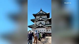 YouTube video thumbnail: Crowds Haul 400-ton Japanese Castle by Hand After Repairs