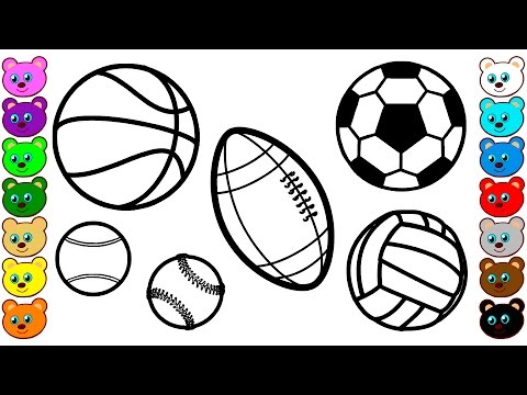 Sport Balls Coloring Pages for Kids
