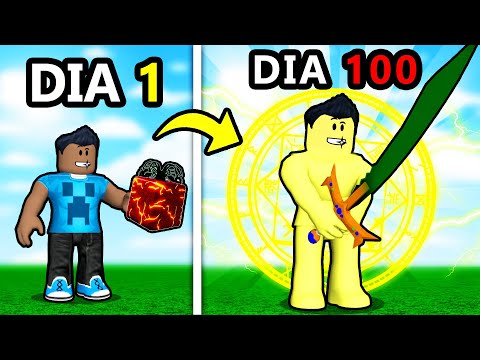Passei 100 Dias no Blox Fruits