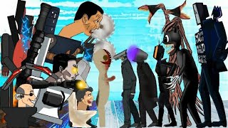 Skibidi Boss,G Man Toilet,Titan Speaker Man vs Titan TV Man,TV Man,TV Women,Cartoon Cat,Siren Head