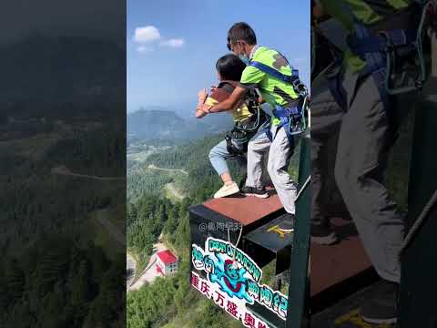 Bungee Jumping With Rope In Beautiful Place:Asmr Bungee Jumping#travel#funny