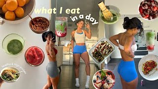 realistic WHAT I EAT IN A DAY | simple, healthy, high protein meals as a gym girl🎧
